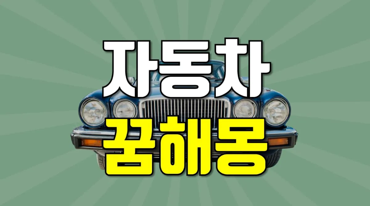 자동차 운전하는 꿈해몽 10가지