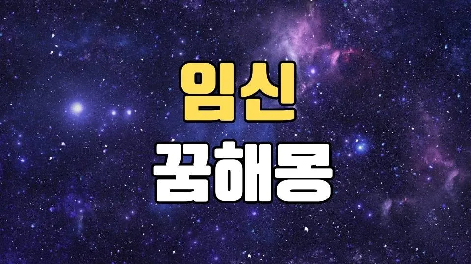 임신꿈 해몽 20가지 총정리
