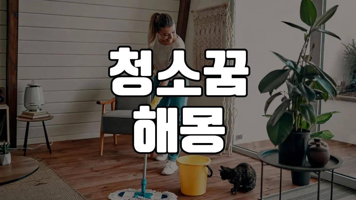 청소꿈 해몽 20가지