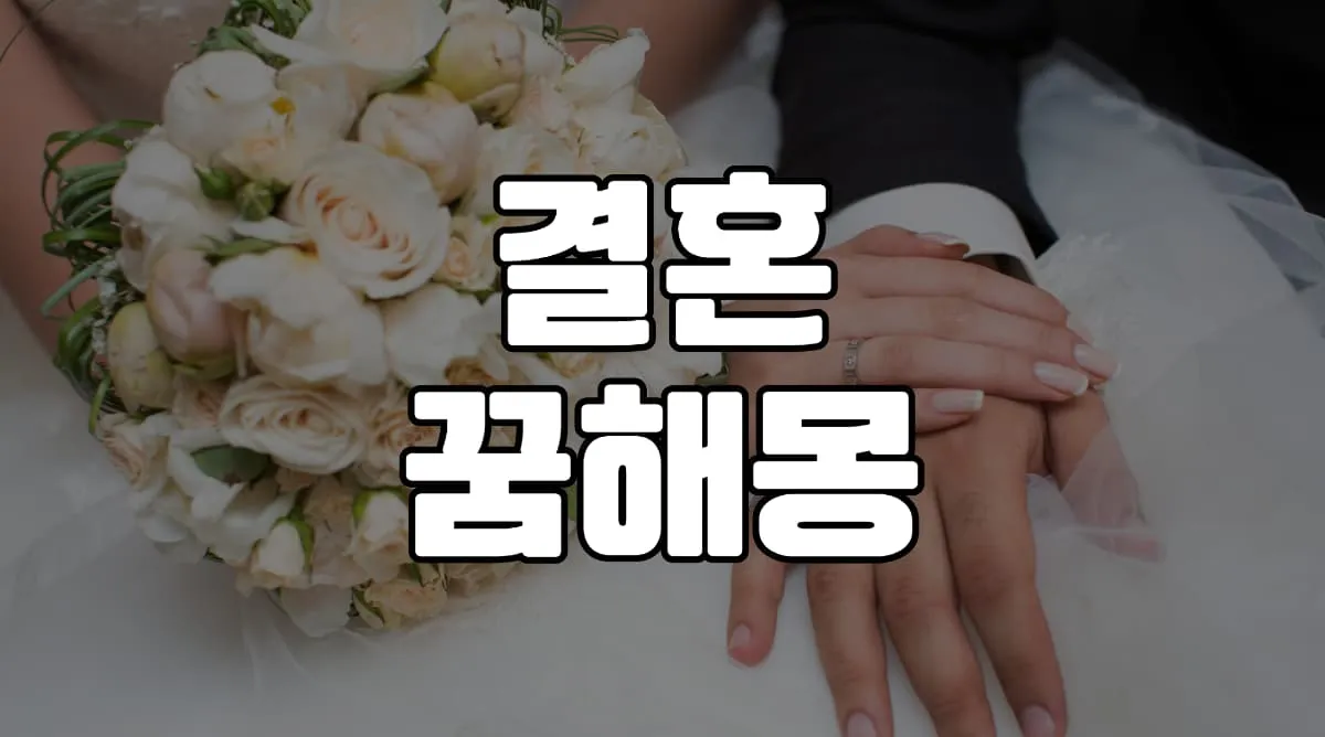 결혼꿈 해몽 20가지