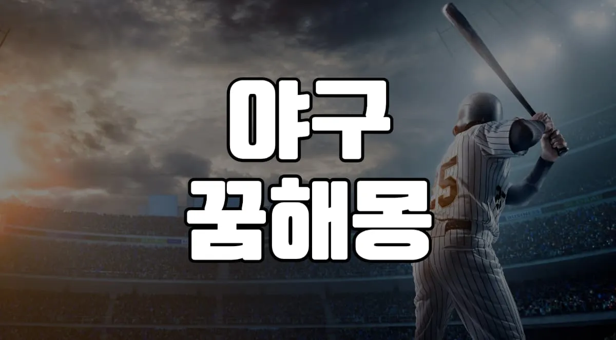 2023년 야구꿈 해몽 총정리