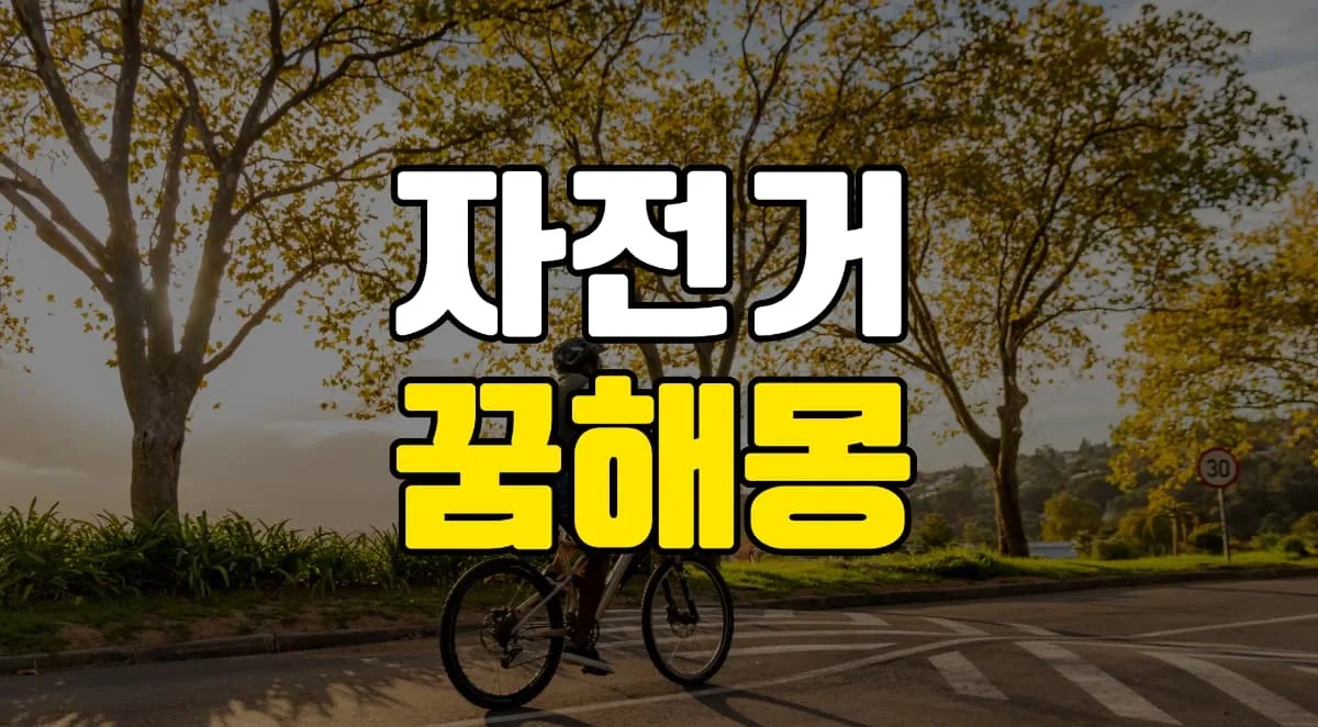 자전거 꿈 해몽 20가지 총정리
