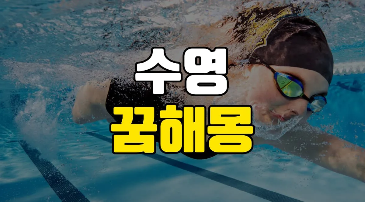 수영 꿈 해몽 20가지 총정리